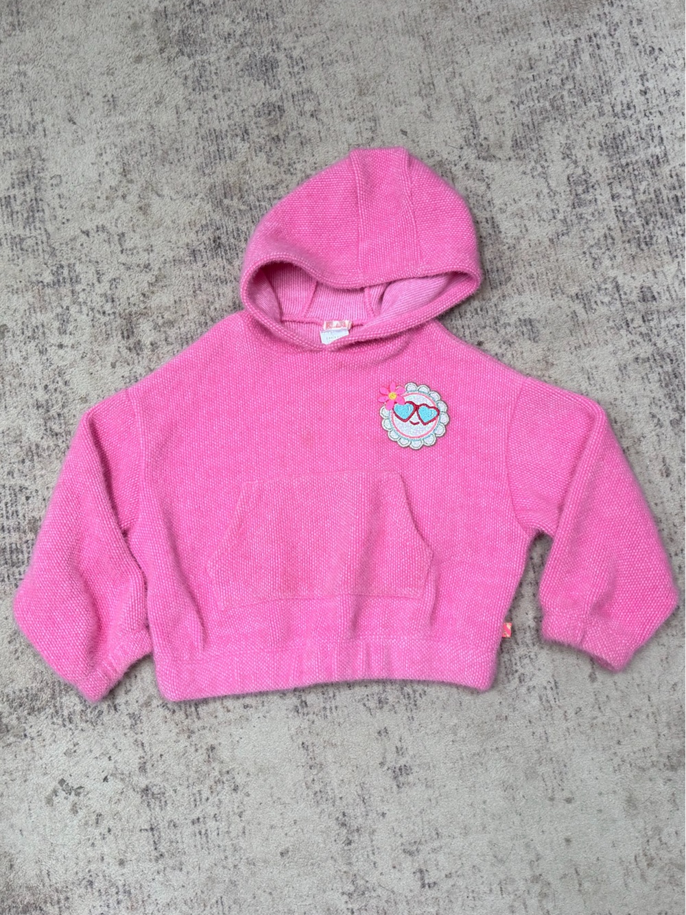 Billieblush Pink Hooded Sweatshirt with Heart Patch